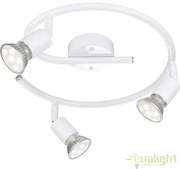 Lustra aplicata design modern 3 spoturi alba GU10 LED Olana / Oliwa 57381-3L GL
