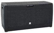 vidaXL Ladă depozitare de grădină antracit 119x48x60 cm polipropilenă
