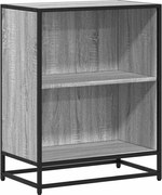 vidaXL Bibliotecă, gri sonoma, 60x35x76 cm, lemn prelucrat