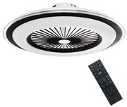 Plafonieră LED dimabilă cu ventilator Brilagi RONDA LED/48W/230V negru + telecomandă