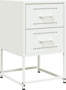 vidaXL Noptieră, alb, 36x39x60,5 cm, oțel