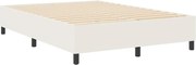 vidaXL Cadru de pat platformă Crem 140 x 190 cm Țesătură din corduroy