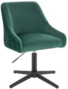 HR920CROSS Scaun Verde din Catifea cu Bază Neagră