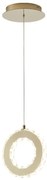 Lustra LED suspendata design modern Girona auriu