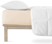 Cearșaf elastic jersey cu elastan culoarea cafelei 90 x 200 cm