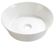 Bathco 4087 - Lavoar pentru montare pe blat VOLTA, Ø 42 cm, porțelan, alb