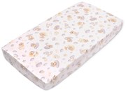 Cearceaf din bumbac cu elastic roata pentru patut 120x60 cm Kidizi Koala Dreams
