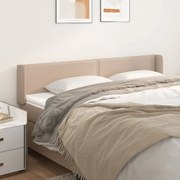 vidaXL Tăblie pat cu aripioare cappuccino 183x16x78/88 cm piele eco