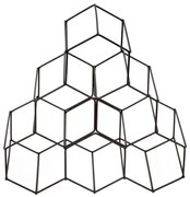 Suport metalic pentru sticle de vin Compactor, negru