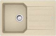 Chiuveta bucatarie compozit Franke City Avena 1 cuva cu picurator 78x50 cm reversibila finisaj bej mat
