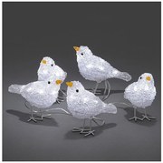 Decorațiune LED de Crăciun de exterior 5x BIRDS 40xLED/230V/24V IP44