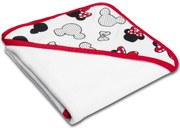 Prosop bebe din bumbac cu gluga 90x90 cm Kidizi Minnie, potrivit de la nastere pana la 2 ani