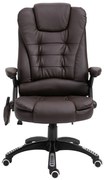 Scaun directorial cu Masaj si Incalzire, 8 puncte de masaj, piele PU, Maro