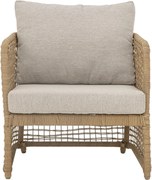 Fotoliu de grădină din polirattan cu perne incluse, L75×H70×W72 cm, „Penzano", Bloomingville