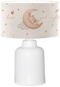 Lampă de noptieră pentru copii CANDY, 1xE27/40W/230V, alb/bej