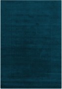 Covor albastru închis țesut manual din lână 120x170 cm Textured Wool Border – Flair Rugs