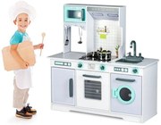 Bucatarie mare din lemn pentru copii cu accesorii