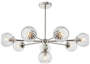 Endon 104051 - Lustru pe tijă ALLEGRA 8xE14/7W/230V crom lucios