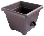 Jardinieră cu auto-irigare Plastia Bergamot50 x 50 cm, maro