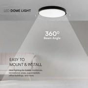 LED plafonieră baie 36W 230V IP44 4000K pr. 35 cm negru