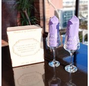 Set 2 pahare, "nasul si nasa", personalizate de vin, 300 ml