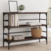 vidaXL Măsuță consolă, stejar maro, 100x32x75 cm, lemn prelucrat