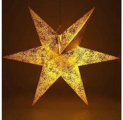 Decorațiune LED de Crăciun Retlux LED/3xAA stea aurie