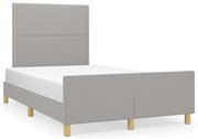 vidaXL Cadru de pat fără saltea țesătură gri deschis 120x190 cm