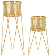 Suporturi pentru flori 2 buc. din metal ø 20 cm (înălțime 46 cm) Nat – Mauro Ferretti