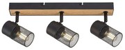 Plafoniera 3L design industrial Metta negru