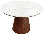 Masa rotunda, Ceramica Alba, Furnir Nuc, UNIQUE 120cm A-45144 VC
