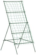 Outsunny Suport Metalic de Grădină în Forma de A cu Plasă de Susținere, 101x133x227 cm, Verde | Aosom Romania