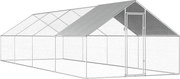 vidaXL Coteț de păsări pentru exterior, 2,75x8x1,92m, oțel galvanizat