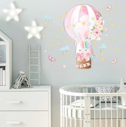 Autocolant de perete "Balon cu aer cald cu unicorn" 150x80cm