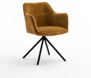 Set de 2 scaune pivotante Verona, galben mustar