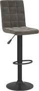 vidaXL Scaun de bar, gri închis, catifea