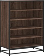 vidaXL Pantofar, stejar maro, 75x38x97,5 cm, lemn prelucrat/metal