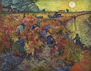 Reproducere Red Vineyards at Arles, 1888, Vincent van Gogh