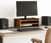 vidaXL Suport de monitor, stejar fumuriu, 42x24x16 cm, lemn prelucrat