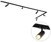 Sistem de șine modern cu 5 spoturi negru monofazat 3,5 cm - Iconic Jeana Luxe