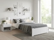 Pat de o persoana Culoare alb, IKAROS 90 x 200 cm Saltele: Cu saltele Deluxe 10 cm, Somiera pat: Cu lamele drepte