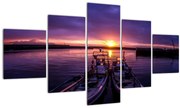 Tablou cu barci pescărești în port (125x70 cm), în 40 de alte dimensiuni noi