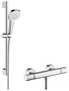 Baterie dus termostatata Hansgrohe Croma Select E crom cu set de dus