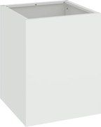 vidaXL Vază pentru Grădină Alb 32 x 32 x 40 cm Oțel laminat la rece