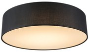 Plafoniera neagră 40 cm cu LED inclus - Drum LED