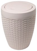 Coș pentru baie Addis Rattan Bath Bin Calico, 5 l, crem