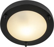 Plafoniera moderna neagra 18 cm IP44 - Yuma