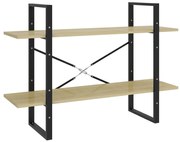 vidaXL Bibliotecă cu 2 rafturi, stejar sonoma, 100x30x70 cm, PAL