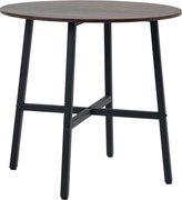 HOMCOM Masă de dining, Masă de bucătărie, masă mare, design industrial, design rustic, Φ80 x 76 cm, maro | Aosom Romania