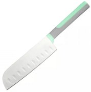 Cutit Santoku Tasty Go Green 678094, Maner moale, 13 cm, Otel inoxidabil, Verde